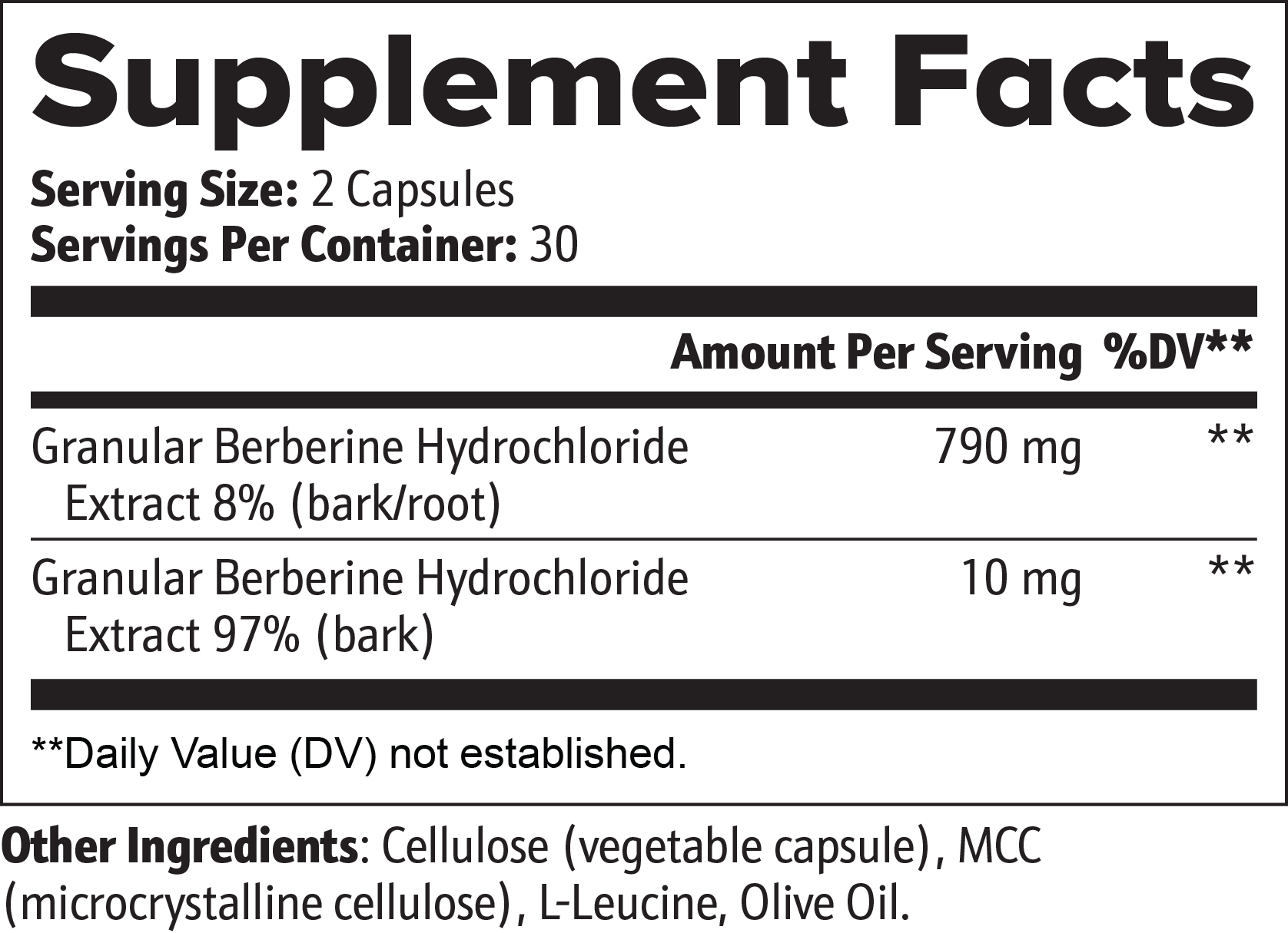 BERBERINE Apoyo a la glucosa, colesterol y corazón