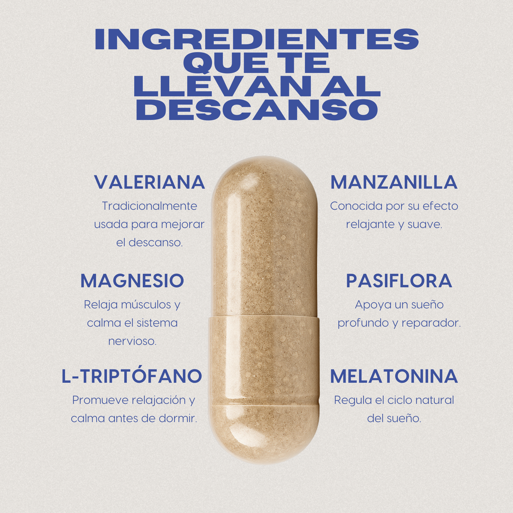 DESCANSO Suplemento Natural Para Conciliar El Sueño y Dormir Mejor